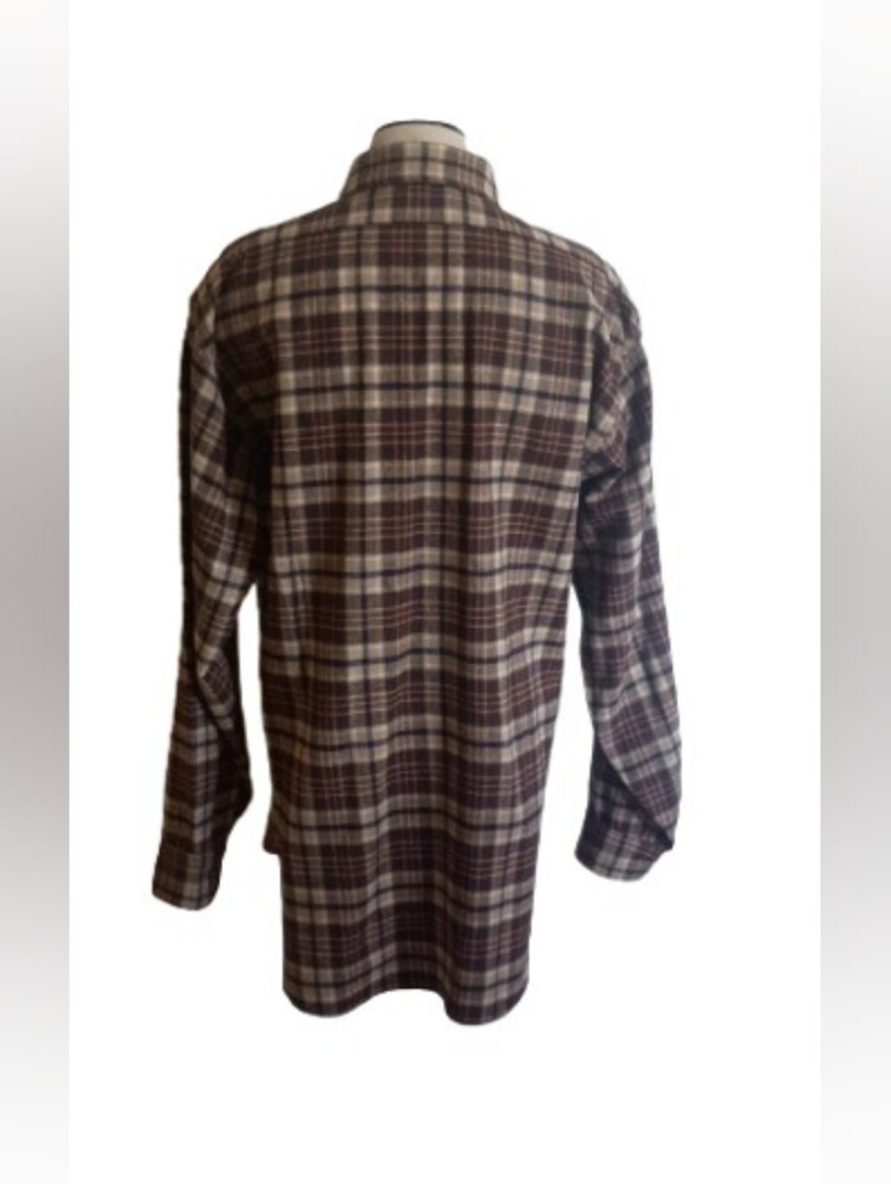 Pendleton Plaid Wool Shirt — Brown/Beige Check - Picture 2 of 6